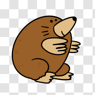 Cartoon - Cute Cartoon Mole Transparent PNG