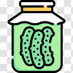 Pickle Jar - Jar Of Pickles Illustration Transparent PNG