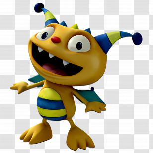 Henry Hugglemonster - Playful Cute Monster With Colorful Design Transparent PNG