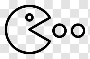 Pacman Logo - Pacman Icon Eating Dots Illustration Transparent PNG