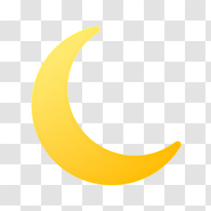 Crescent - Yellow Crescent Moon Illustration Transparent PNG
