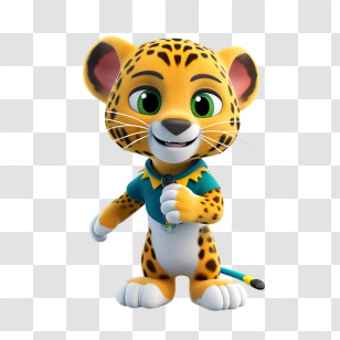 Jaguar - Cute Cartoon Leopard Transparent PNG