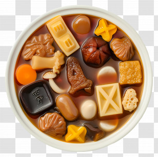 Oden Soup - Bowl Of Soup With Various Ingredients Transparent PNG