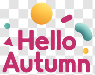 Hello Autumn - Hello Autumn Colorful Lettering Transparent PNG