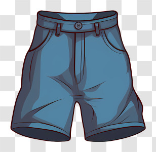 Blue Jean Shorts - Casual Blue Shorts Illustration Transparent PNG