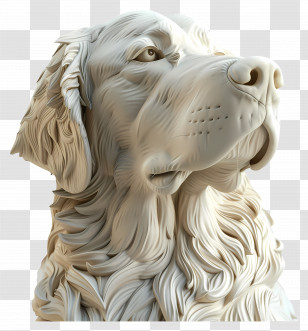 3d Dog - Majestic Dog Sculpture Transparent PNG