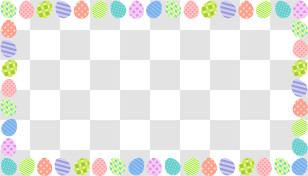 Eggs Frame - Colorful Easter Egg Frame Design Transparent PNG