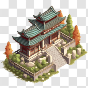 Japanese Gate - Traditional Asian Temple Transparent PNG