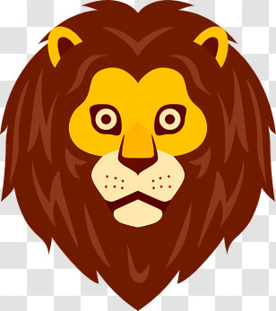 Lion - Cartoon Lion Head Illustration Transparent PNG