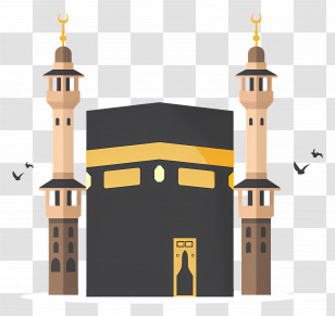 Hajj - Kaaba In Mecca Illustration Transparent PNG