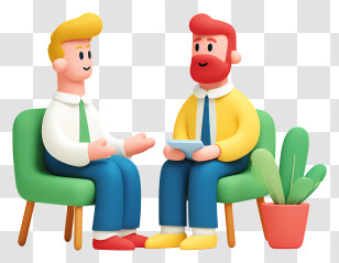 Interview - Two People Having A Conversation Transparent PNG