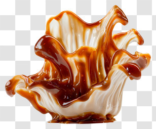 Poured Sauce - Caramel Splash In Motion Transparent PNG
