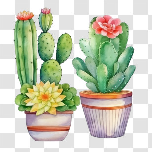 Succulent
 - Potted Cactus Plants For Home Decor Transparent PNG