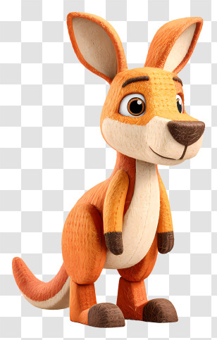 Minecraft Kangaroo - Cartoon Kangaroo In Orange Transparent PNG