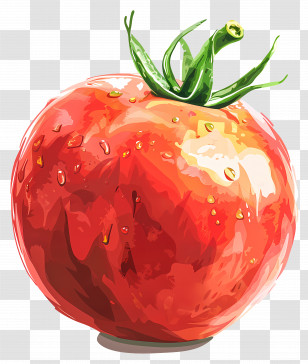 Tomato - Fresh Shiny Tomato Transparent PNG