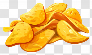 Chips - Crispy Yellow Potato Chips Illustration Transparent PNG