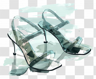 Woman Shoes - Elegant High Heels With Straps Transparent PNG