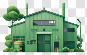 Warehouse - Green Industrial Factory Transparent PNG