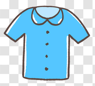 Icon - Simple Blue Shirt Doodle Art Transparent PNG