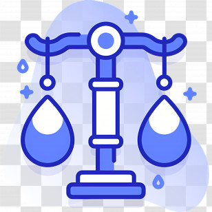 Water Balance - Blue Balance Scale Symbol Transparent PNG