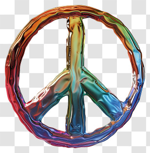 Peace Sign - Colorful Peace Symbol For Unity And Harmony Transparent PNG