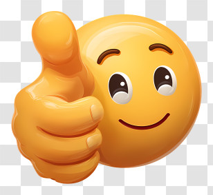 Thumbs Up Emoji - Thumbs Up Emoji With Smile Transparent PNG