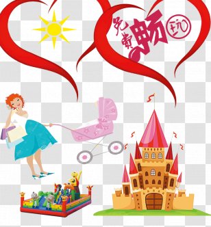 Cartoon Clip Art - Castle - Maternal And Child Poster Decorative Pattern Transparent PNG