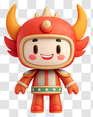 Mascot - Cute Character With Helmet Transparent PNG