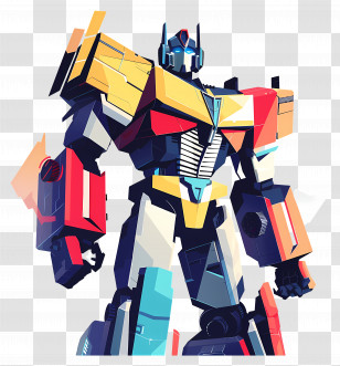 Transformers - Futuristic Full Body Robot Illustration Transparent PNG