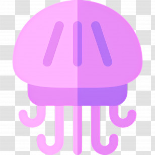Jellyfish - Purple Jellyfish Cartoon Illustration Transparent PNG