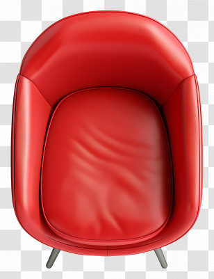 Chair Top View - Red Leather Chair Design Transparent PNG