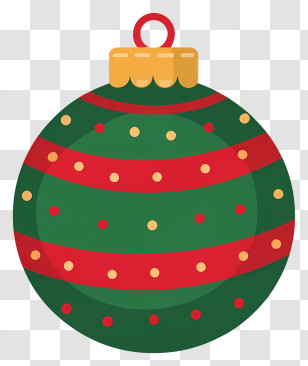 Christmas Ornament - Green And Red Christmas Ornament Transparent PNG
