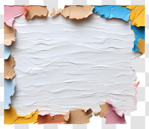 Pastel Torn Paper - Colorful Torn Paper With White Center Transparent PNG