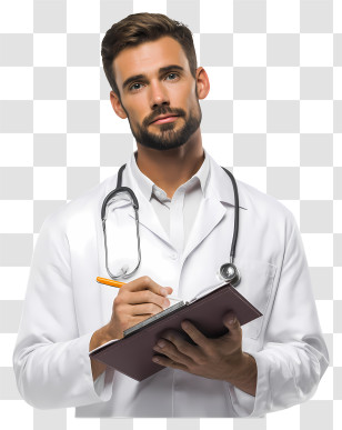 Doctor Taking Notes - Doctor Writing On Clipboard Transparent PNG