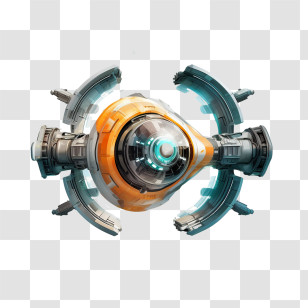 Futuristic Spacecraft
 - Advanced Space Probe Device Transparent PNG