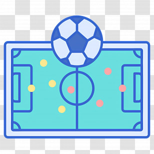 Football Pitch - Soccer Field With Ball Transparent PNG