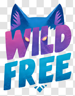 Wild Free - Wild Free Typography With Wolf Transparent PNG