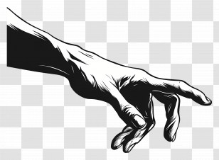Grabbing Hand - Silhouette Hand Art Transparent PNG