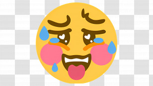 Ahegao Emoji - Laughing Face Emoji Transparent PNG