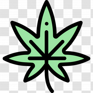 Cannabis Leaf - Green Cannabis Leaf Icon Transparent PNG