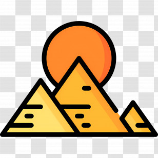 Pyramid - Pyramids With Sun Transparent PNG