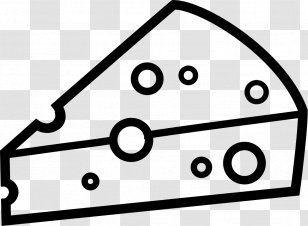 Clip Art - Black And White - Cheese Transparent PNG