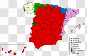 Spain Spanish Language Linguistic Map Transparent PNG