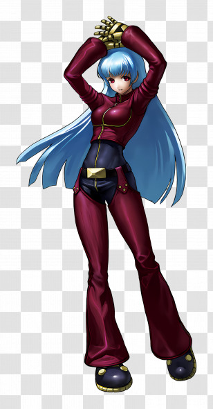 Kula Diamond - Blue-Haired Fighter Character Transparent PNG