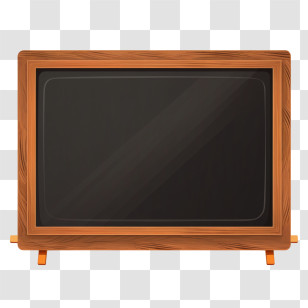 Chalkboard - Wooden Frame Blackboard For Writing Transparent PNG
