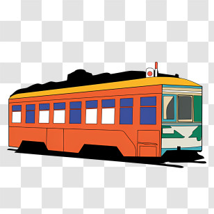 Icon - Colorful Train Illustration Transparent PNG