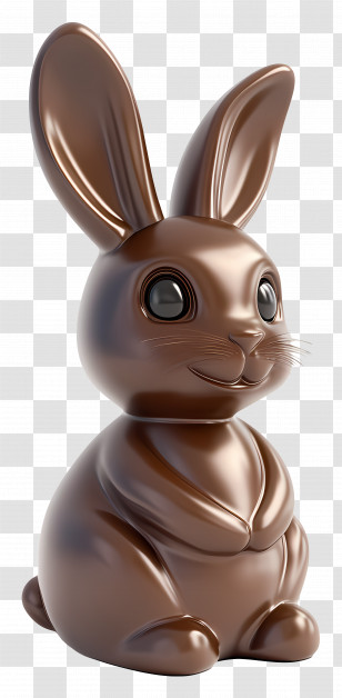 Chocolate Bunny - Cute Chocolate Bunny For Easter Transparent PNG