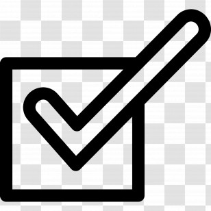 Check Mark Symbol - Black Checkmark Confirmation Symbol Transparent PNG