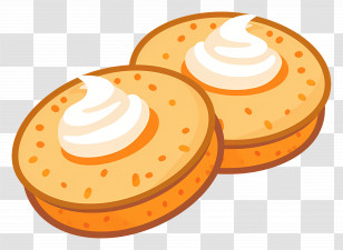 Biscuits - Cream Biscuits With Swirl Topping Transparent PNG