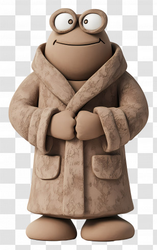 Bathrobe - Comical Cartoon Character In A Robe Transparent PNG